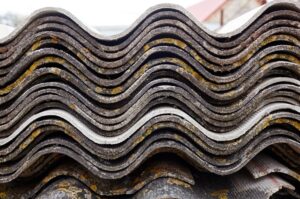 A stack of wave slate containing Asbestos