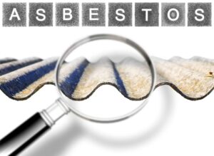 Analysis of the compounds of a dangerous asbestos roof 