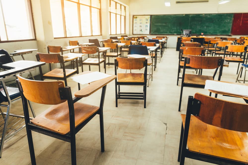 A class room of a school