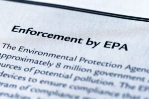 The enforcement by EPA written in legal  law textbook