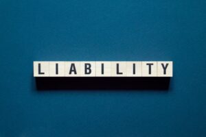 Liability word concept on cubes